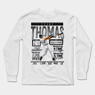 Frank Thomas Chicago W Stats Long Sleeve T-Shirt